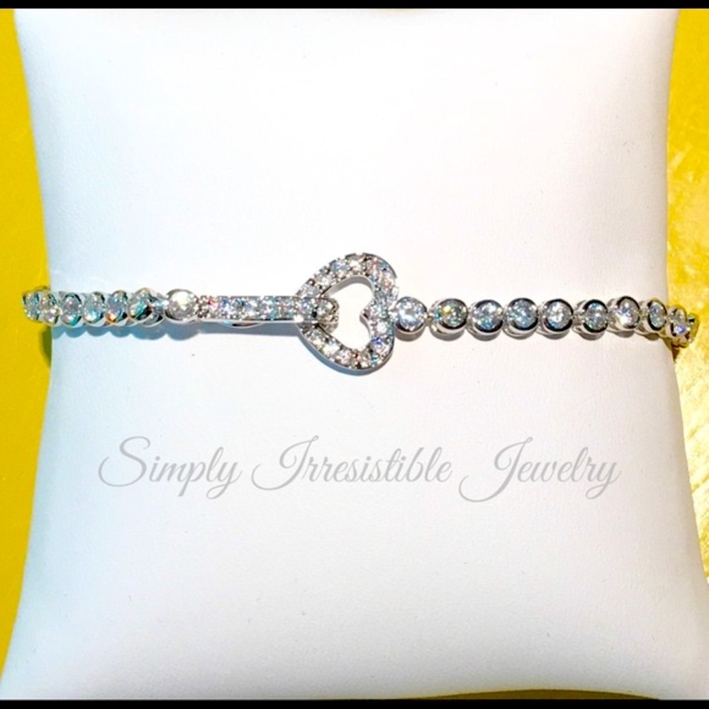 LAST ONE  Heart Tennis Bracelet